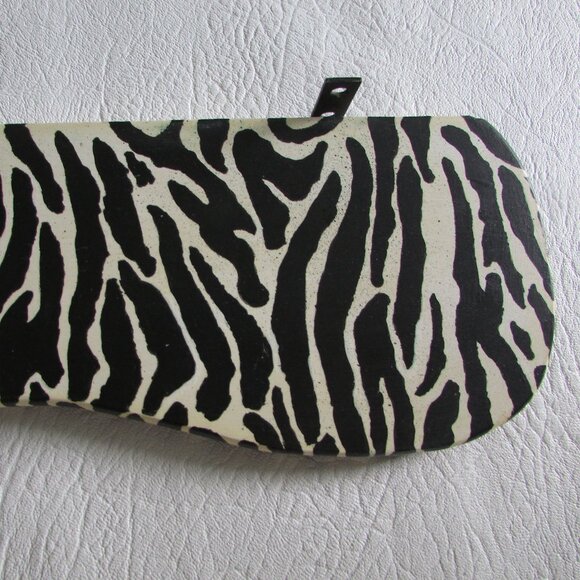 Zebra Print Custom Painted Small Shelf - Picture 2 of 10